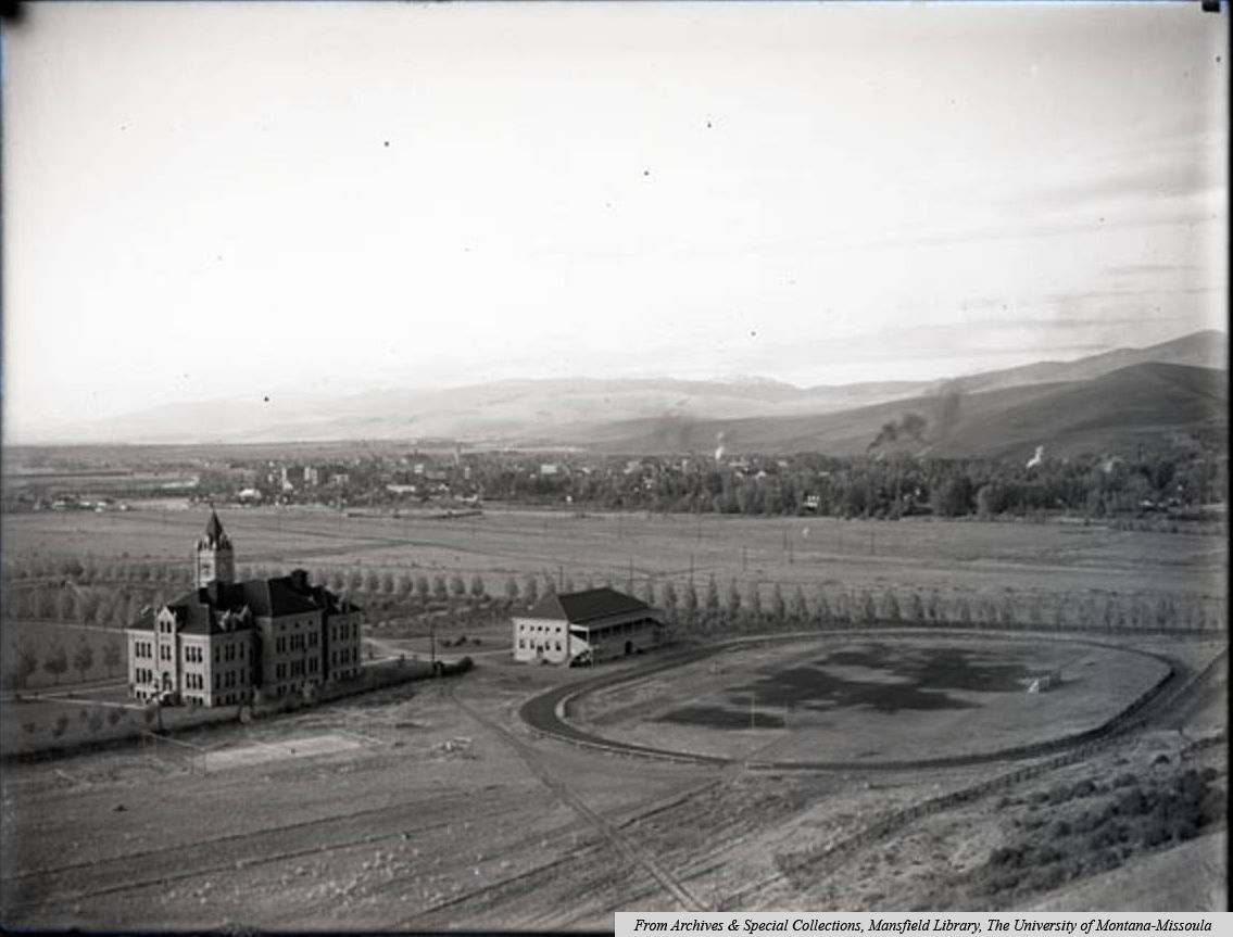 Campus and Missoula from Mount Sentinel - 1904